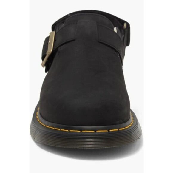 Dr. Martens Jorge II Clogs Black Faux Fur Lined Leather Slingback Mules - Picture 3 of 8